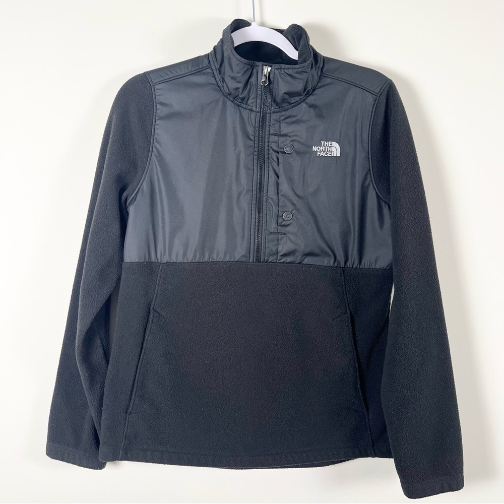 The North Face Womens Quarter Zip Fleece Black Jacket Classic Size M Outdoors